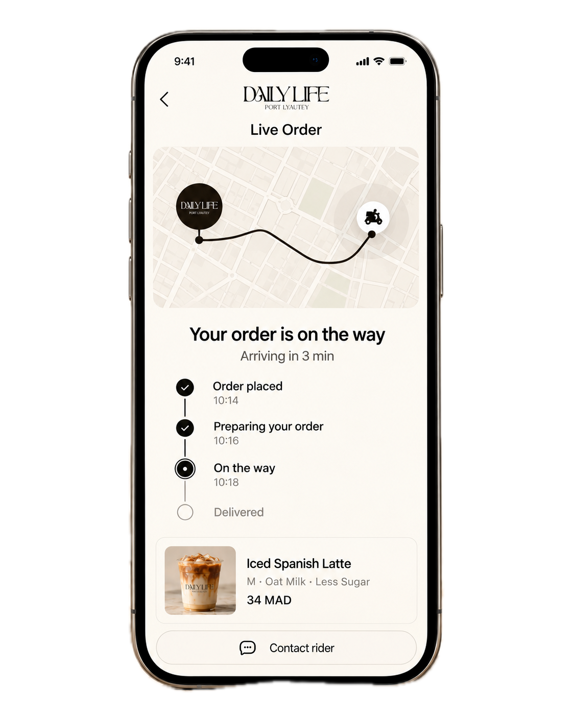 Daily Life live delivery tracking