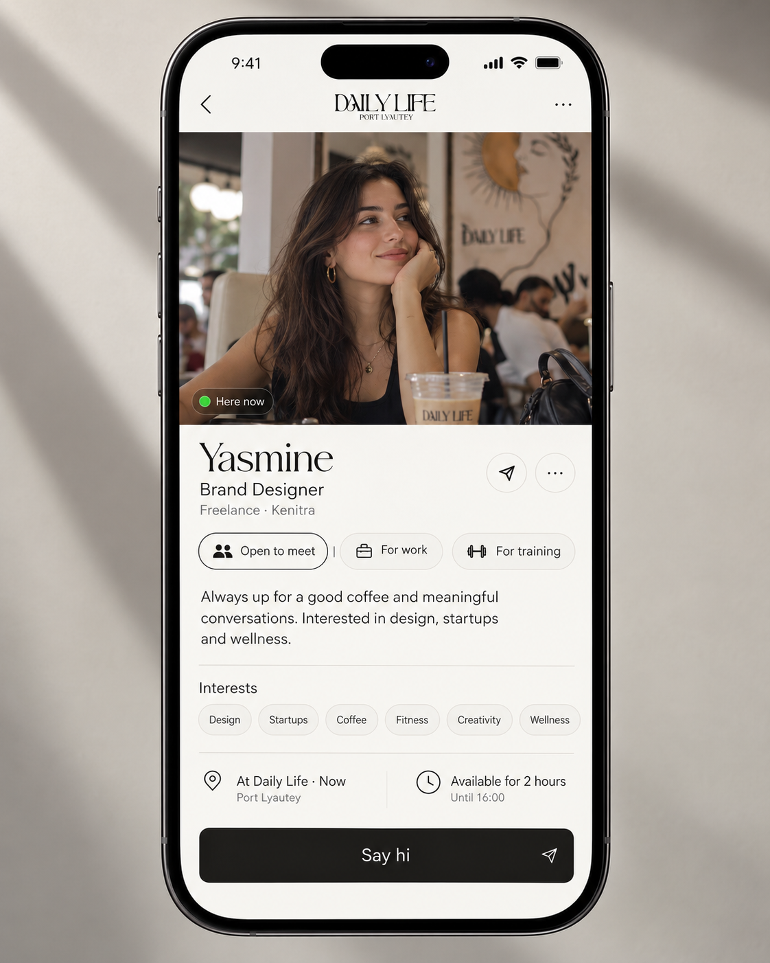 Daily Life Open to Meet profile